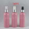 100 ml x 50 st rosa tomma aluminium spraypump parfymflaskor 100cc lyx toalettvatten dim sprayer container kosmetisk förpackning lkufb