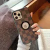 iPhoneのデザイナー電話ケース15 15 14 13 12 11 Pro Max Lakile Old Flollal Plaid Pattermy Trendy Brand Leather Factory Wholesale