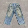 Streetwear Jeans Mens Pants Hip Hop Vintage Baggy Jeans High Waist Wide Leg Trouser