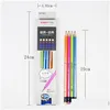 Pencils Wholesale Creative Hb Pencil With Eraser Student Pens High Quality Color Brilliant School And Office Stationery 96 Pcs 24030 Dh71V