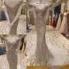 Vestidos luksusowy srebrna syrena wieczór sukienka formalna 2022 Seksowne cekiny Bling Crystal długie imprezowe suknia balowa szat de soiree vestido de fies 295h