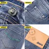 Mäns jeansdesigner 2024 Spring och Autumn New Elastic Straight Leg Pants Big Brand Long Trendy Youth Casual Iz0Z