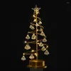 Decoratieve borden LED Iron Night Light Crystal Christmas Tree Lamp Pentagram Verjaardag Geschenkkamer Slaapkamer Decoratie