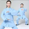 Ethnic Clothing 2024 Traditional Tai Chi Kungfu Training Exercise Tops Pants Set Vintage Cotton Linen Martial Arts Practice Performance