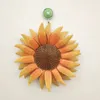 Garranhas de armazenamento Sun Flower Wall Ornament Scene Decorações de cerca de metal ao ar livre estátuas de ferro pendurado