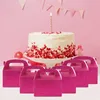 ギフトラップピンクのプリンセスキャンディーボックスのための誕生日パーティーのお気に入りのパッケージボックストリートバッグキッズs