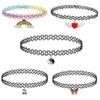 Chokers 1 Halskette Set Anhänger Charming Unicorn Regenbogen stolze Herz Sun Butterfly 90er Juwely Henna Tattoo Mädchen Teenager und Kinder D240514