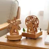 Figurine decorative Regali Musicale Music Music Box Wooden Box 10 Tipi a tema a mano.