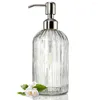 Flytande tvåldispenser 18oz schampo duschgel lotion förvaring glas press flaska badrum handrensare containrar