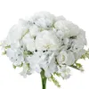 Fleurs décoratives 1pc Silk Artificial Flower Carnation Rose Christmas Wedding Bridal Bouquet Wreath Home Garden Arch Decoration DIY CADE