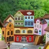 Architecture/DIY House Case Wooden Miniature Doll House DIY maiso Handmade Assembly Model Building Kit 3D Puzzle Toy Birthday Gift Dollhouse Miniatures