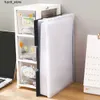 Storage Boxes Bins WORTHBUY Plastic Organizer Box for Office Supplies Clear A4 Paper Storage Box Office Desktop Multipurpose Storage Container S24513