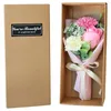 Party Favor Gift Mother's Fay Gift 3 Roses Soap Flower Carnation Bunch Box Fashionable and Simple Home Simulation Artificiel # #