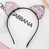 Mermaid Sequins Headbands Hairpin cat ear headband crown hair hoop bow hair sticks children birthday party show props Hair accessories