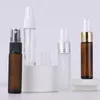 Groothandel 10 ml Glas Perfume Spray Flessen Amber Clear Frosted met Wit Zwart Silver Gold Pump Sprayer GBAJC NFBXU