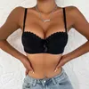 Bras Sets Heavy Duty Lace Design Underwear Bow Daily Push Up Bra Sexy Lingerie Women with Stl Ring J1903 Y240513