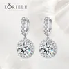 Boucles d'oreilles Loriele Real Moissanite Drop pour femmes Sparkling Diamond Orees 1CT S925 Bijoux en argent sterling en gros Gra