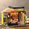 Architecture / DIY House Cake Shop Mini en bois Doll House Kit Building Modèle Modèle Assemblage Assemblage Toys Miniture Kit pour enfants Cadeaux d'anniversaire
