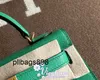 Sac à main keliys en cuir authentique 7a sac mini 2e génération 19cm menthe vert 6w menthe chevre chèvre skin or boucle