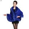 Women's Fur PULABO Elegant V Lapel Rex Coat Cape Winter Women Big Long Shawl Full Trim Faux Cashmere Cloak Overcoat Parka Y2k