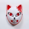 Demon Mask Masks Party Slayer Tanjirou Sabito Mascarilla Anime Makomo Cosplay Masques Halloween Costume Mascaras Led ZT07