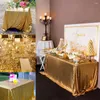 Table Cloth Rectangular Glitter Sequin Cover Rose Gold Tablecloth For Wedding Birthday Baby Shower Party Home Decoration