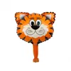 Décoration de fête 6pcs / lot Balloons de papier d'aluminium de tête d'animal Lion Hélium Ballon Jungle Safari Animaux Decor Baby Shower Balloin