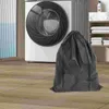 Laundry Bags Foldable Basket Heavy Duty Backpack Bag Camping Travel Large Clothing Storage (black) Hampers