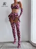Singrhery Leopard Sexy Underwear Set Spaghetti Spaghetti Shared Shele Style Underwear Club Sexuality Set 240430