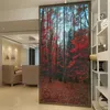 Window Stickers Maple Grove Mönster Integritetsfilm PVC Anti UV Stained Glass Lime Free Static Cling Frosted Door Sticker