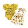 Ensembles de vêtements Kupretty Baby Girl Vêtements Cute Summer Infant Tenues Ruffle sans manches Sober Rober Floral Bloors Bloors Shorts