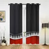 Tendate per pianoforti rosse e nere tende moderne per il soggiorno decorazione per la casa el drape da letto da letto per finestre