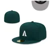 Snapbacks adt fonted czapki designer baseball klasyczny czarny kolor hip -hop Chicago Sport FL Zamknięte design czapki chapau ścieg heart h dhlzw