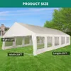 Tält och skydd 20 x 40 fotparti tält utomhus bröllopsskydd uppgraderad galvaniserad tak med vita tak löstagbara sidoväggar 4 förvaringspagsq240511