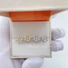 2023 Popular Hotsale Iced Out Jewelry Lowest Price 925 Sterling Silver 10k Gold Jewelry Def Moissanite Vvs Stud Earrings