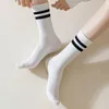 Women Socks Athletic Women's Mid-tube Striped Sports With High Elasticity Anti-slip Features Breathable Soft For Active