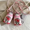 Shoulder Bags Women Girls Russian Nesting Dolls Print Bag PU Leather Crossbody Phone Card Holder Pouch Case Purse Wallet