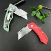 2024 Multifunktionell rakkniv Blad Fold Knife All Steel EDC Box Cutting Work Utility Använd Fickknivar för jakt Camping Självförsvar utomhusverktyg