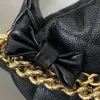 12A Luxus 24s Hula Hoop Bogen Clutch Bag Klassiker rein handgefertigte exklusive Original-Kuhleder-Kugelmuster Litschee Lederpendlertasche Frauen Crossbody Bag Material