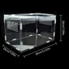 Transparent Reptile Animal Insect Pet Breathable Feeding Plastic Box Hamster Frog Snake Escape-Proof Cage Turtle Lizard Silkworm 240506