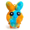 Spielzeug entlasten Push Fidget Rabbit Bubble Stress Squeeze Antistress Osterhasen Geschenk für Jungen Mädchen Kinder Erwachsene Dekompression Entlüftung Silikon