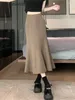 Jupes Trumpet à volants Femmes 2024 printemps été coréenne Fashion haute jupe longue aux dames élégantes chic Slim Slim Faldas