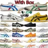 Com Box onitsukas tiger mexico 66 tênis de tênis masculino sapatos casuais femininos que correm tokuten kill bill birch preto branco rosa cromado prateado esportes ao ar livre