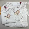 designer bébé grenouillère Bib Burp Vêtements Set Baby Colks Luxury Jumpsuit Cotton Jumps Suit et filles Juin Jump Baby Quilt 5pcs B1
