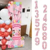 Giant Figur Number Board 1st 2. 3. Balon Polka samolotu 16 18 21 Urodziny Balon Numer 30 40 BALLOON RAKA ZAKRESIE 240513