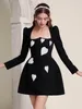 Abiti casual 2024 Abito Domeni d'autunno Love Paiugine Scavana Elegante Mini Club Black Elegant Eleva