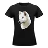 Women's Polos White Swiss Shepherd Stunning Dog T-shirt Cute Clothes Aesthetic Clothing Summer For Women