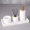 Flytande tvål dispenser marmor badrum schampo duschgel flaska guld 304 sus press typ huvud för ktv skönhetssalong bad hårdvara