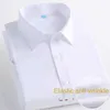 Herren -Hemdhemden Herren Kurzer Slved Sommer weiße Hemd Elastic Business Kleideranzug Hemd Hochzeitsbräuung schwarz nicht bügeln Y240514