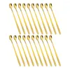 Cuillères 20 PCS Square Coffee Spoon Servant Decor Orcor Gold Handle Mélangez Mélange d'agitation à espresso